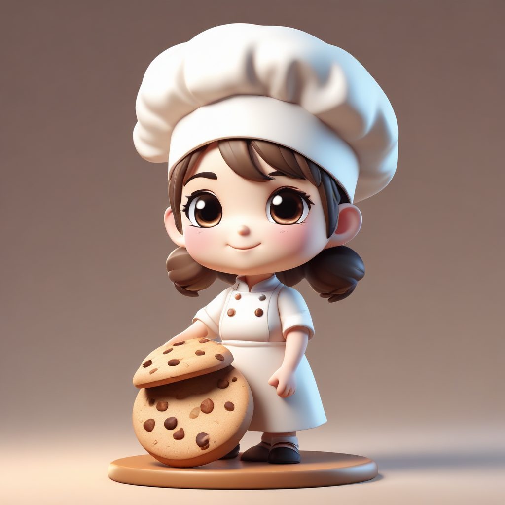 🍪SD咒语：超治愈C4D烘焙师Q版手办！黏土盲盒风，厨房治愈系壁纸必备！