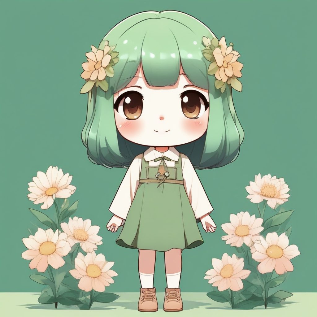 🌲森系Cottagecore Chibi！复古田园风Q版全身像生成攻略