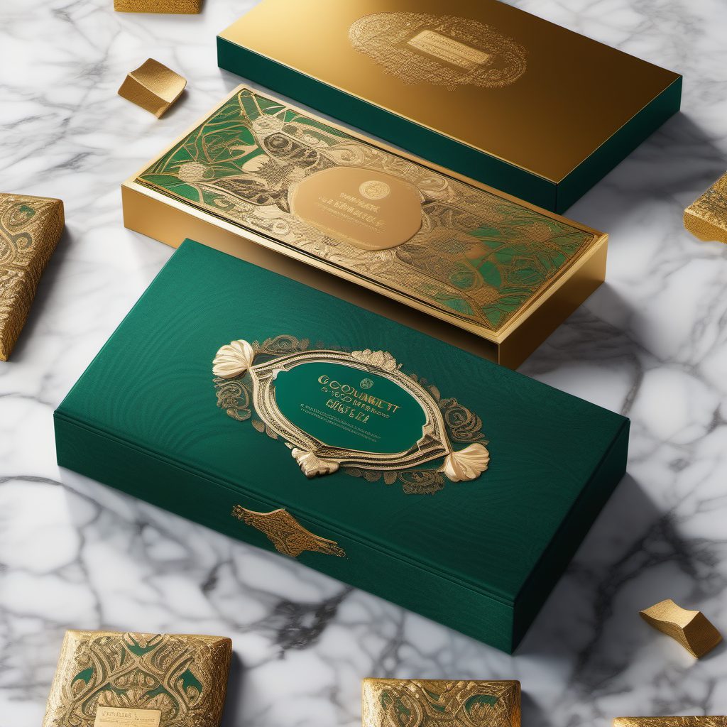 奢华高定感：古董烫金巧克力包装的宏大3D渲染模型教程