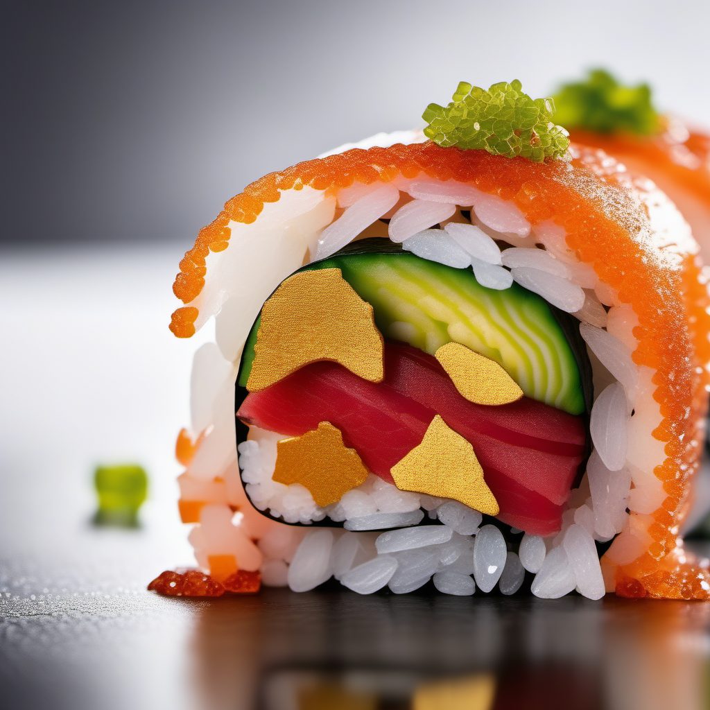 奢华食品艺术：钻石寿司产品摄影提示词，极简构图教程