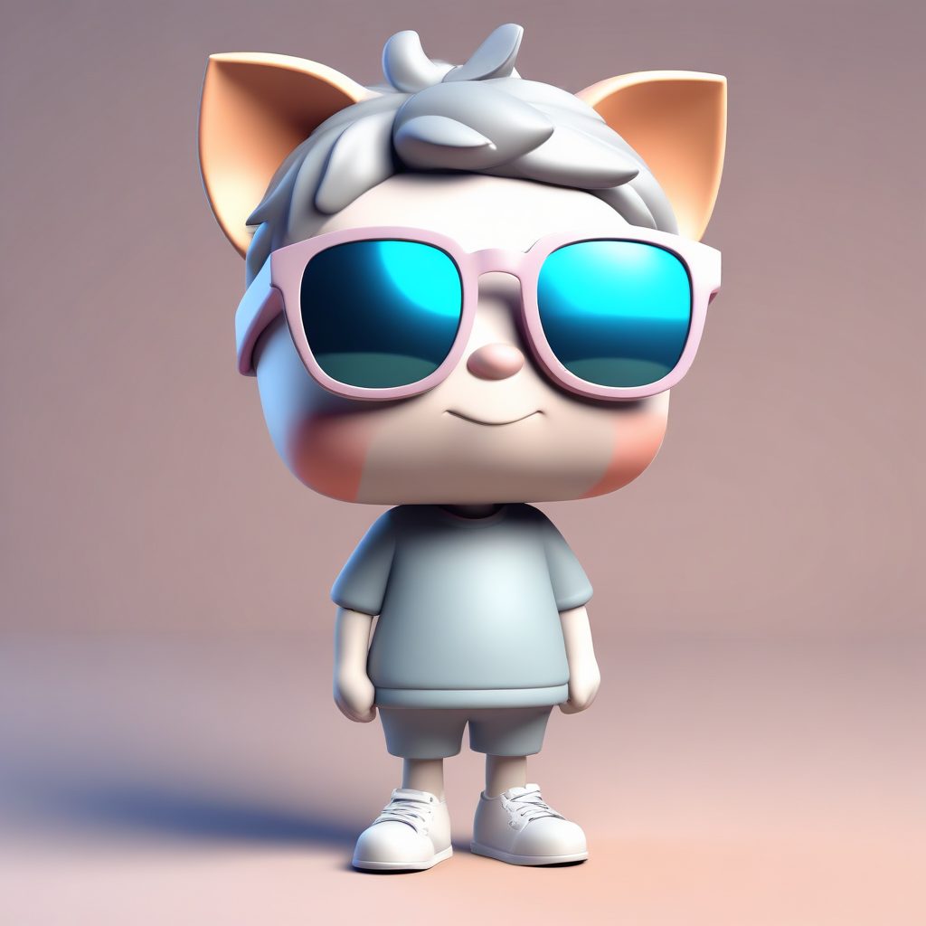 社交媒体爆款:Q版人物做“OK”手势的自信全身照