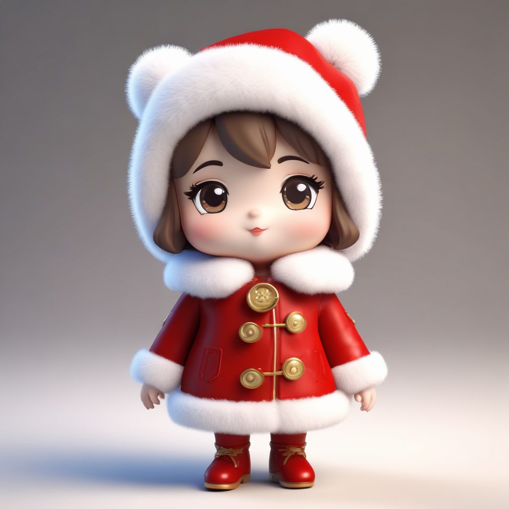 圣诞节日气氛Q版穿搭:高细节8K粘土手办教程