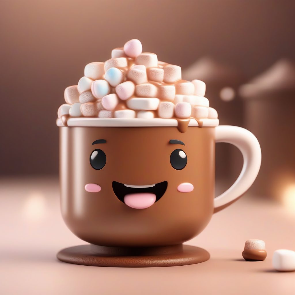 圣诞热可可角色设计:超萌治愈系Q版C4D粘土渲染技巧分享