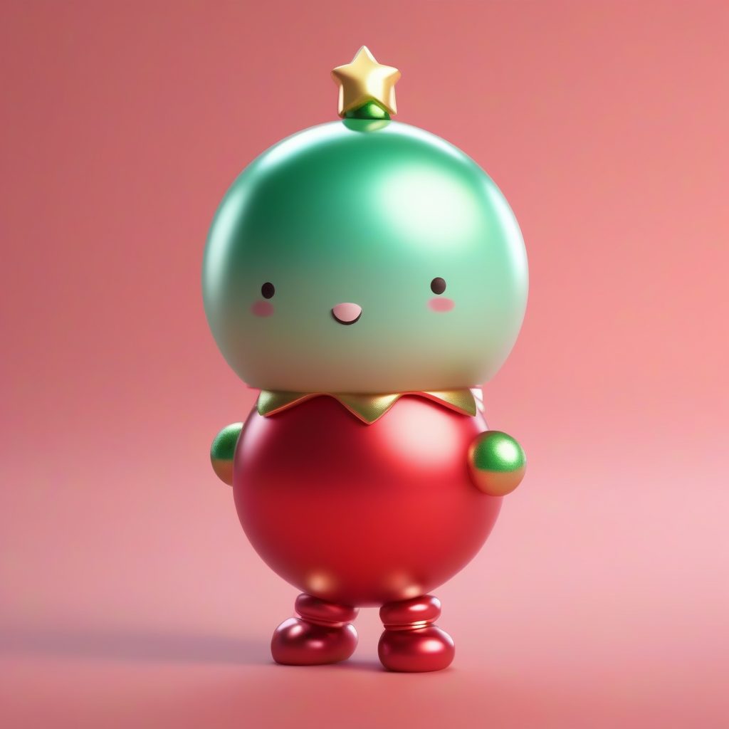 圣诞装饰球拟人化:8K高细节3D盲盒Q版角色AI绘图指南