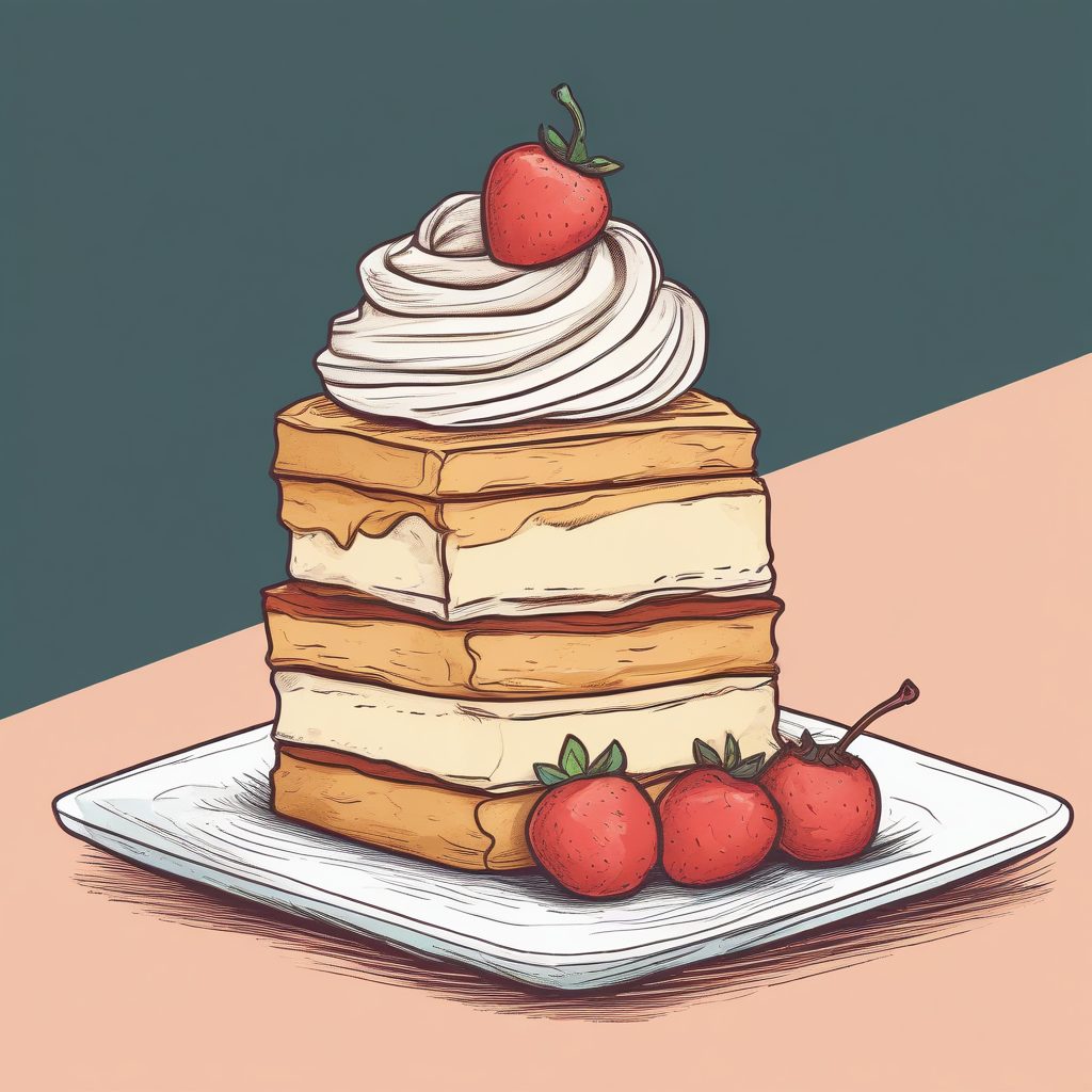 生活碎片：极简线条下的美食插画，ins风手帐素材