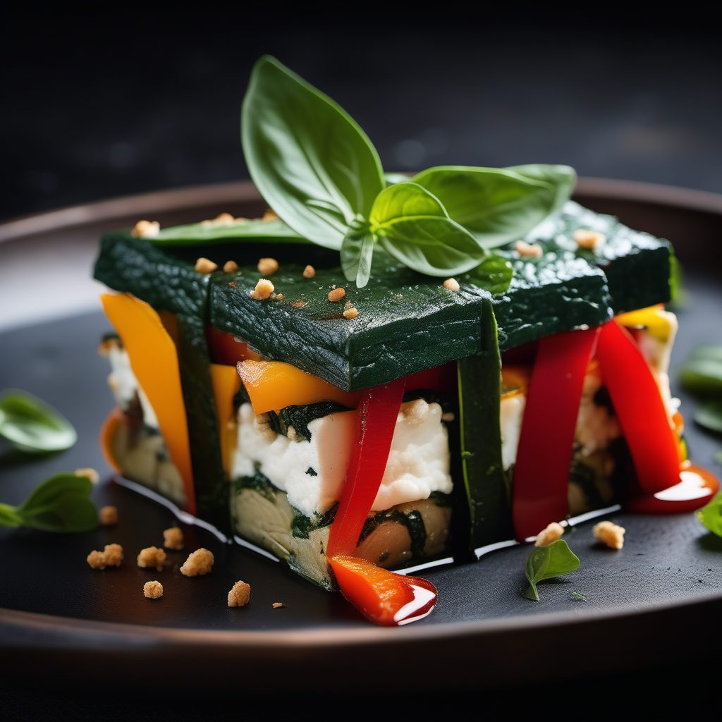 视觉震撼的蔬菜千层派：超高清微距捕捉食材色彩与层次