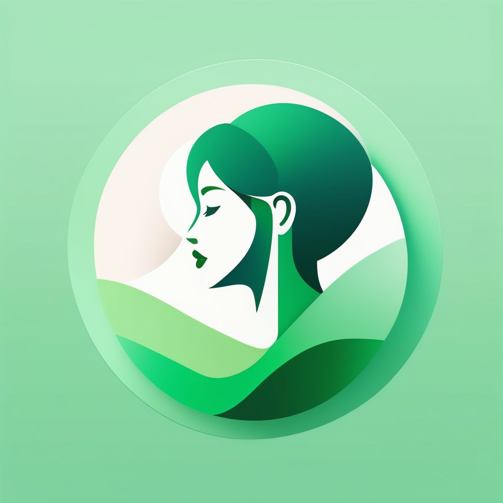 矢量图形女孩头像标志:8K超清、单色极简风创意LOGO提示词