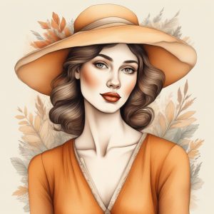 时尚人物头像 | 手绘插画风🔥彩铅蜡笔质感 + 温暖柔和色调 - 纸张纹理✨