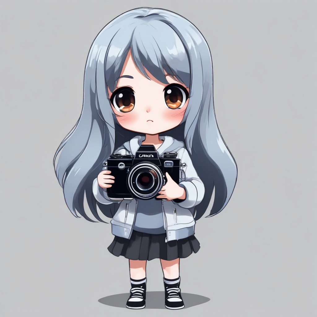 📸时尚摄影师Q版！手持相机，超酷职业人设头像！