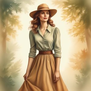 🌟 手绘时尚人物头像，彩铅风格配纸质感✨