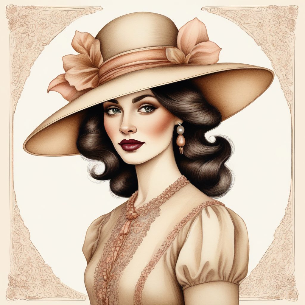 ✨手绘时尚人物头像生成！彩铅风格Pastel配色故事书风人像AI绘画提示词