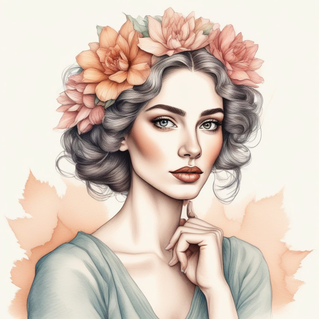 ✨手绘时尚人物头像生成！Pastel & Warm Colors的纸感纹理风格🎨