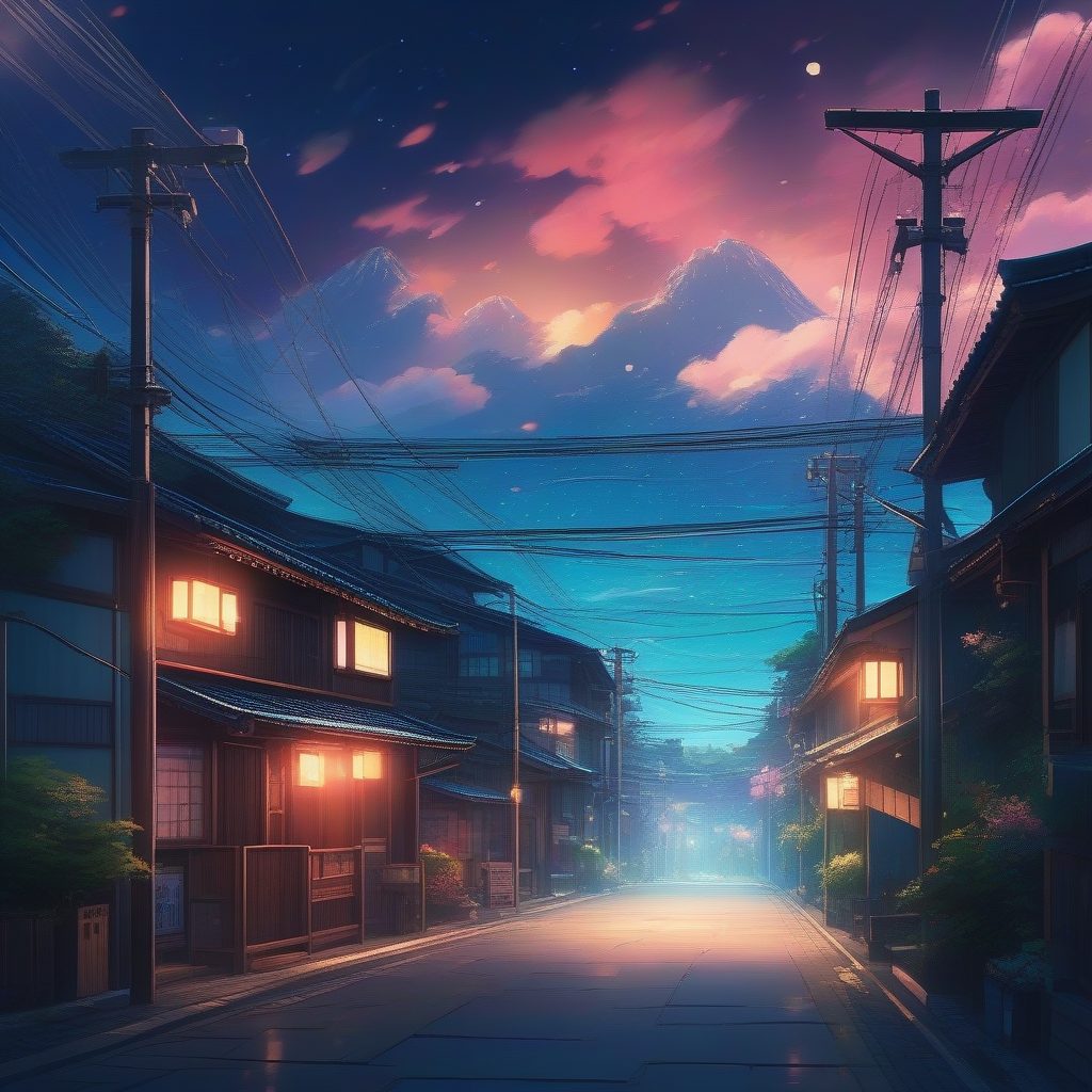 手机壁纸图集:AI绘制新海诚风绝美星空夜景,超清竖屏壁纸下载