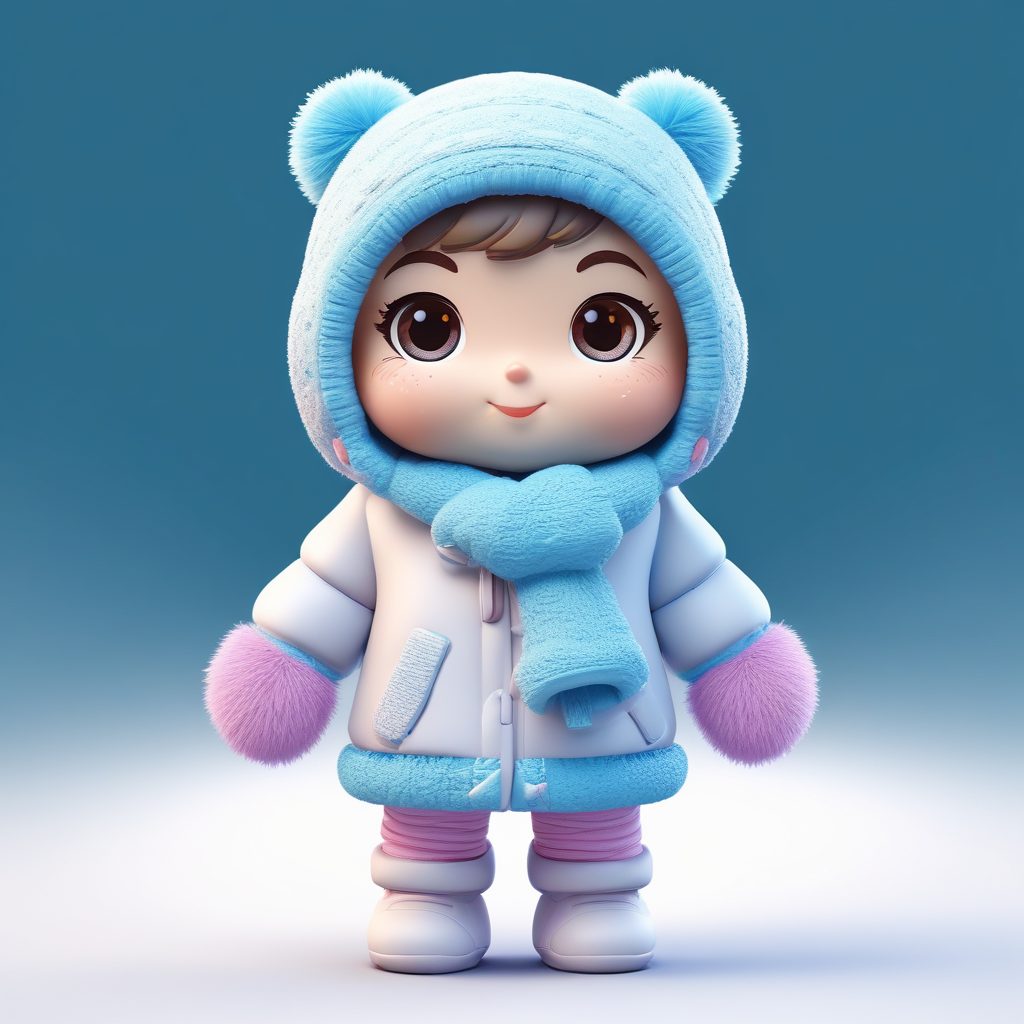 🧤手套控集合!Q版毛绒手套少女,3D高细节盲盒风提示词