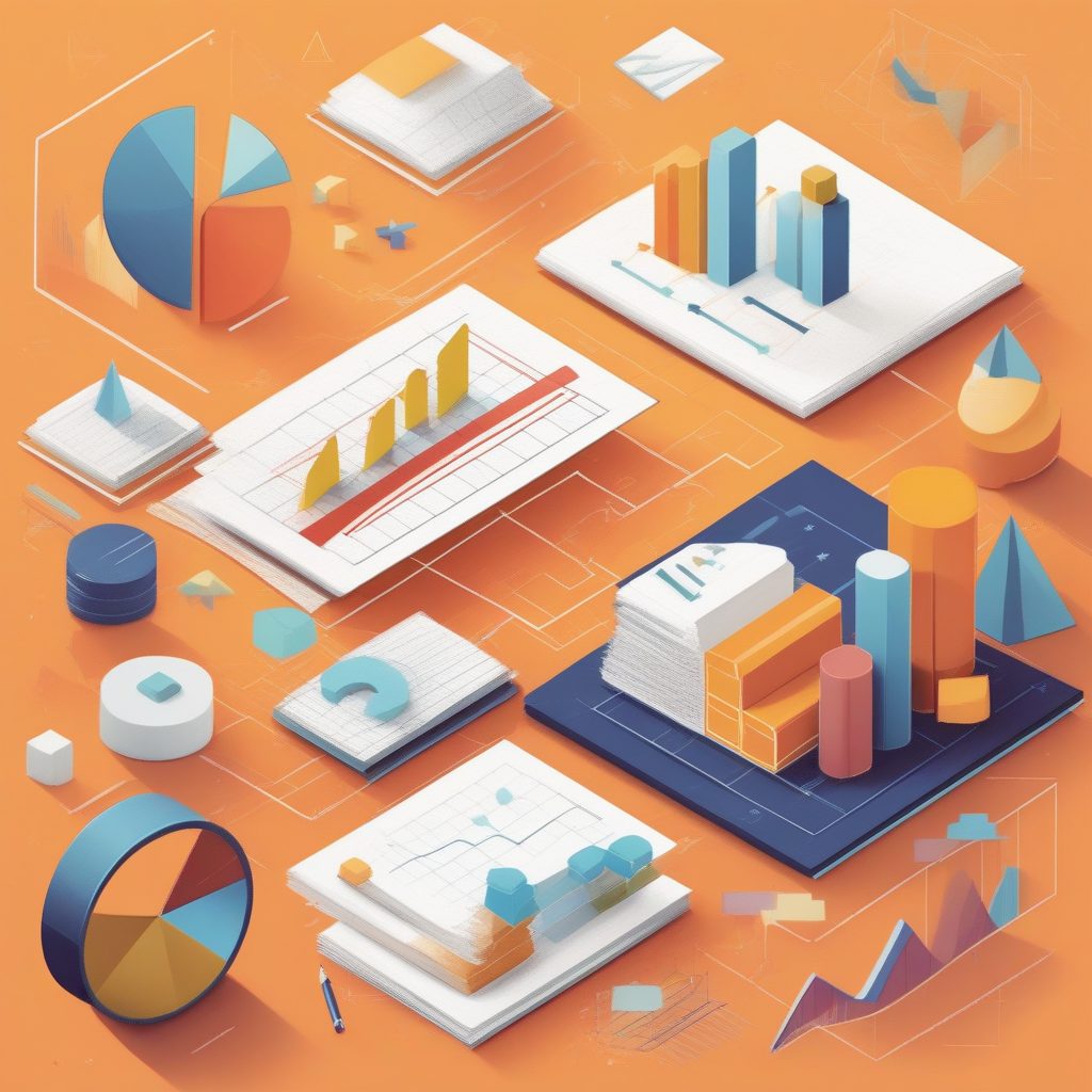 数据可视化扁平插画：AI生成商业报告图表的专业级提示词