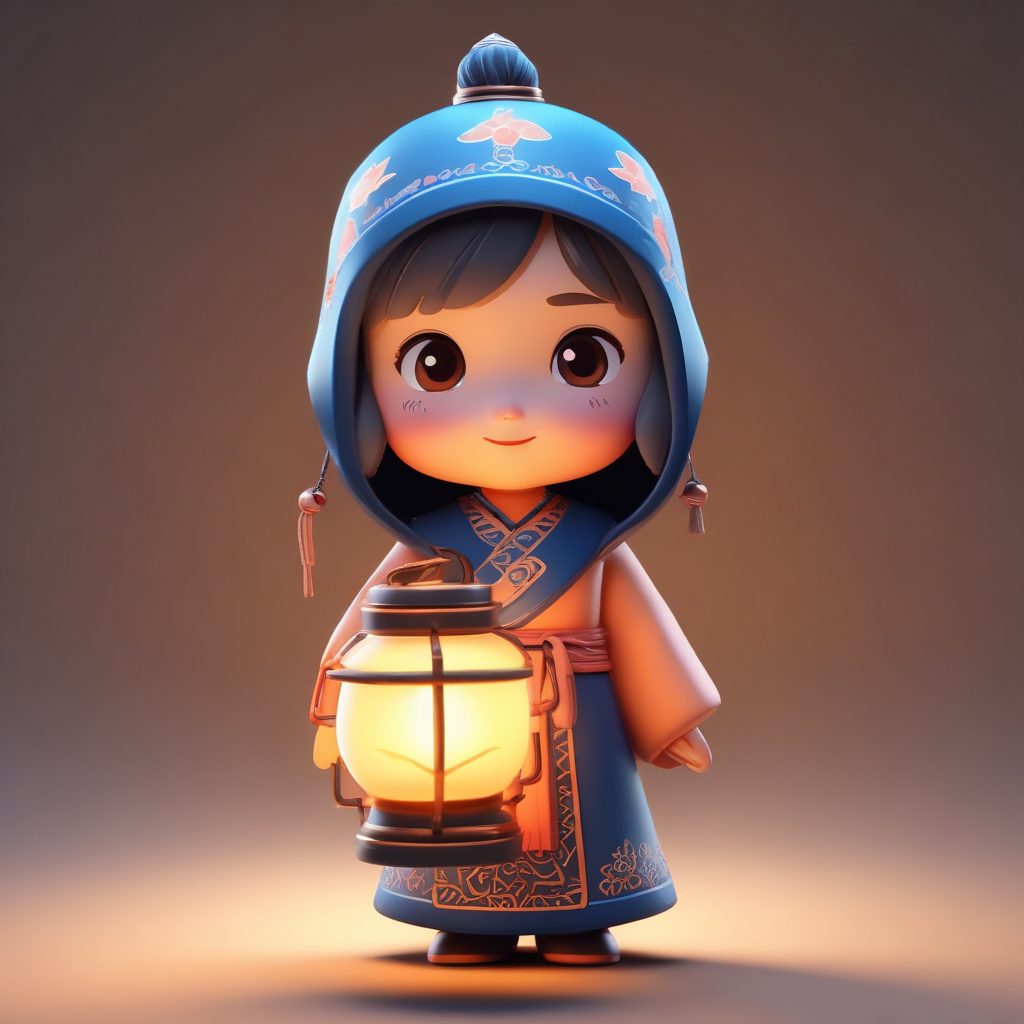 🏮 谁家的小可爱？Q版古风提灯少女头像，温暖治愈系，3D黏土风爆款！