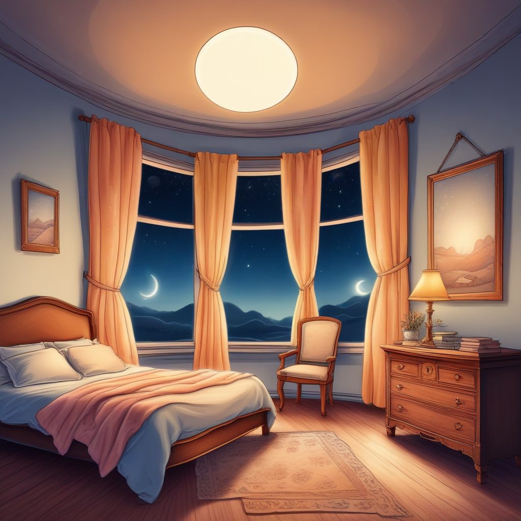 🌙睡前故事！暖色调卧室手绘，治愈系晚安壁纸！