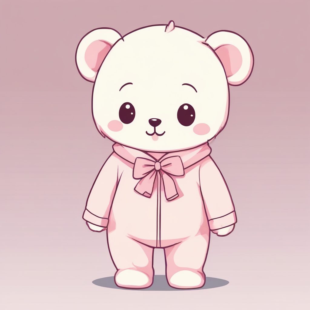🧸泰迪熊派对！Q版睡衣女孩，奶油粉治愈系壁纸提示词