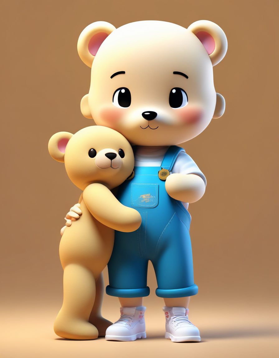 🐻泰迪熊朋友：穿着背带裤的Q版萌娃