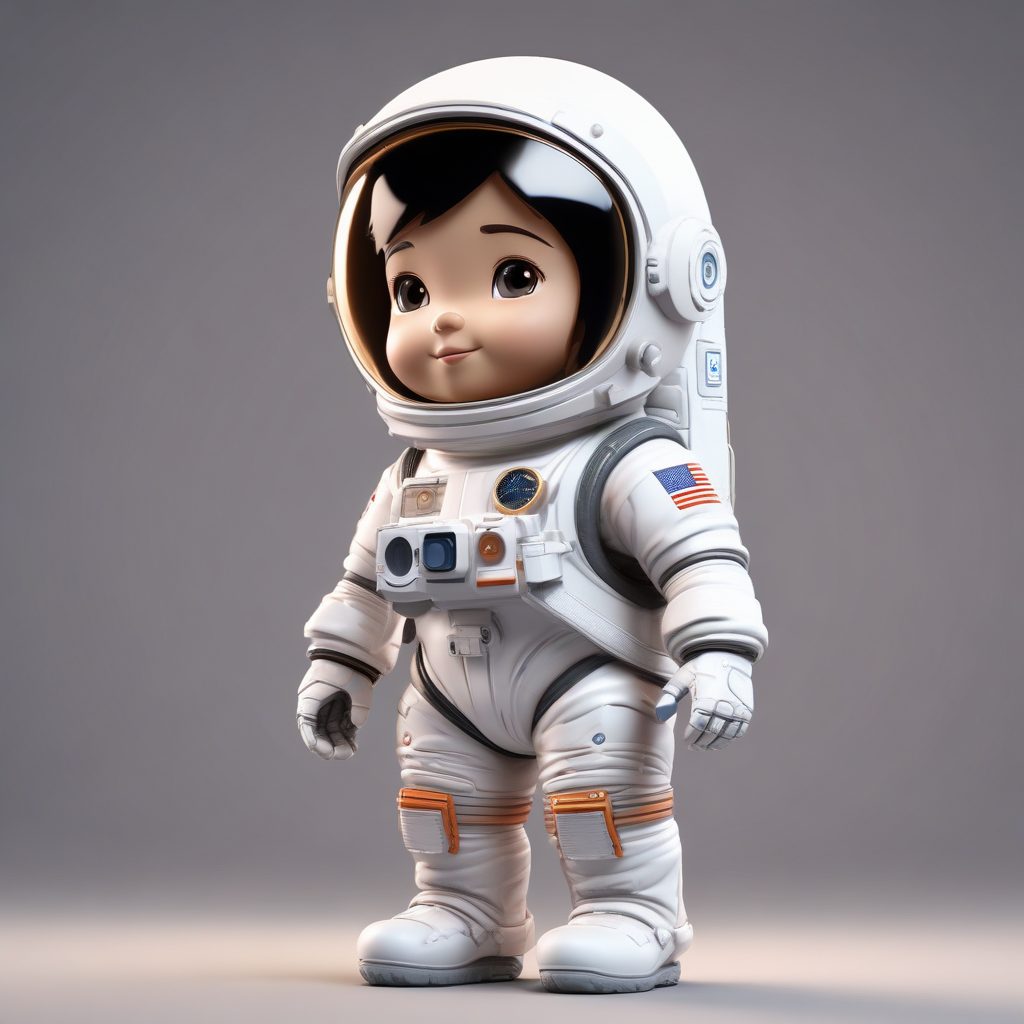 太空漫游Q版盲盒:漂浮在空中的可爱宇航员