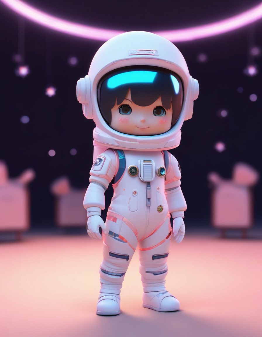 🚀太空Q版宇航员!高细节3D盲盒全身像,酷酷的表情,一键生成科技感头像!