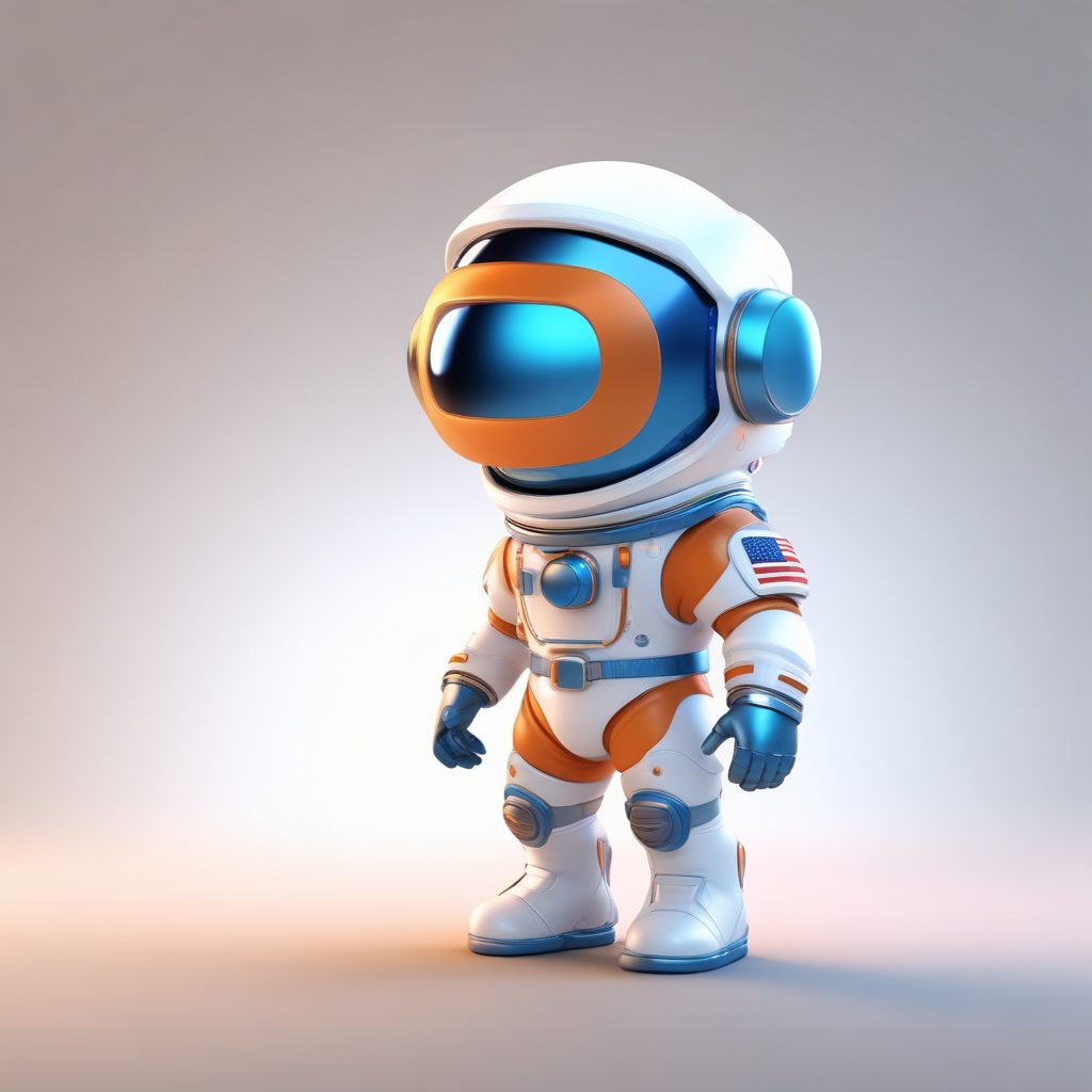 🚀太空少女Q版盲盒！未来宇航服造型，C4D专业渲染！