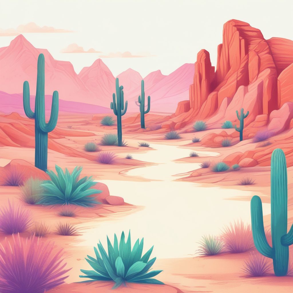 🌵糖果色系的沙漠绿洲！超萌Q版手绘，做头像绝了！