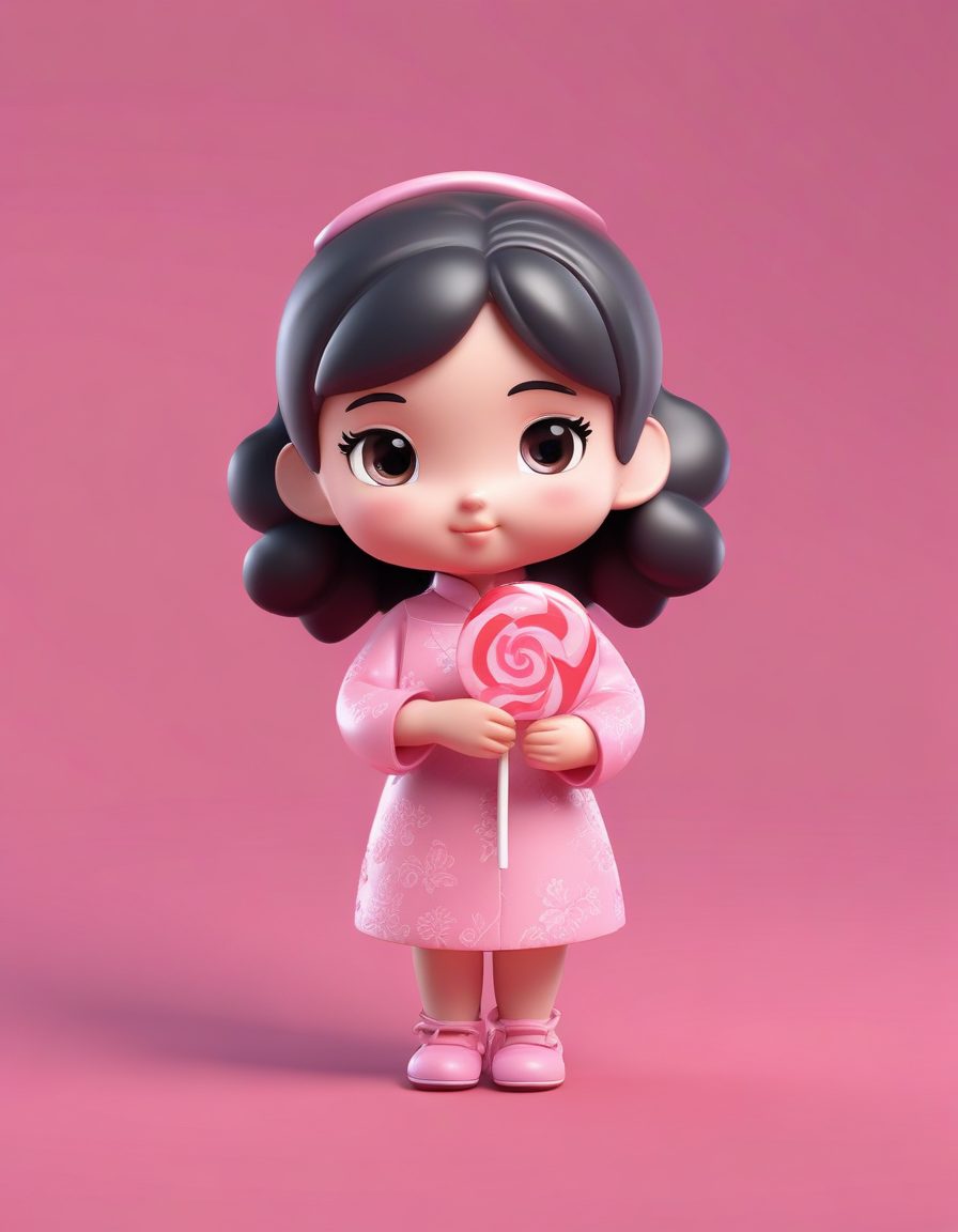 🍬 糖果甜心！粉色系Q版旗袍少女，奶油黏土质感头像生成