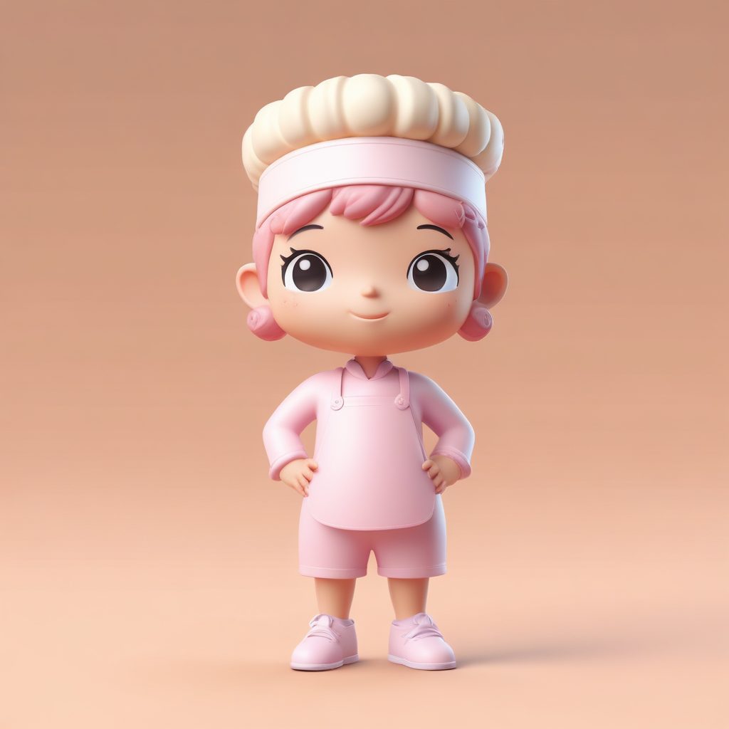 🍰甜点烘焙大师Q版形象！黏土质感+巨型马卡龙，美食博主必备