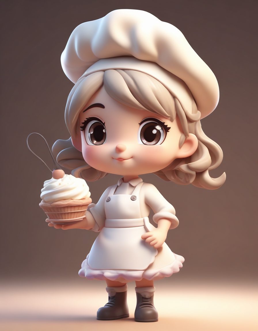 🧁甜点师Q版 | 拿着奶油裱花袋的小厨娘