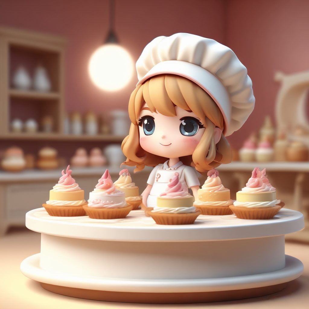 甜点师Q版手办AI生成: 奶油与粘土材质的完美融合 (SD教程)