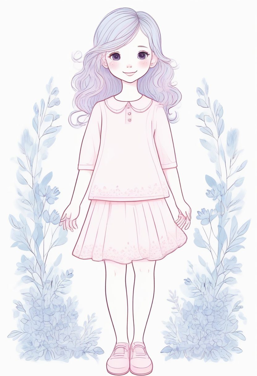 甜度超标！初恋感粉蓝系少女穿搭，SD提示词出图率100%