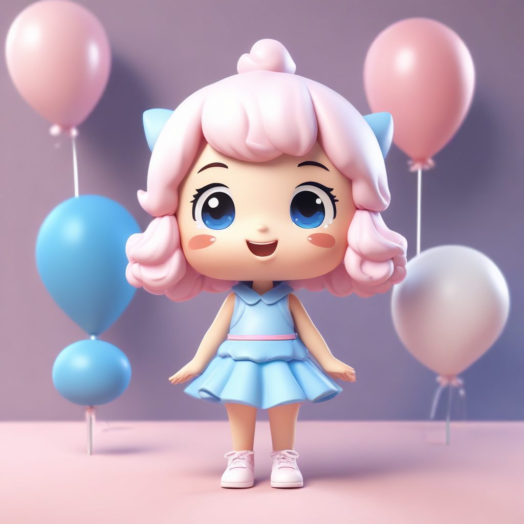 🍬甜度超标！Q版糖果仙子全身像提示词 | 马卡龙色系治愈头像