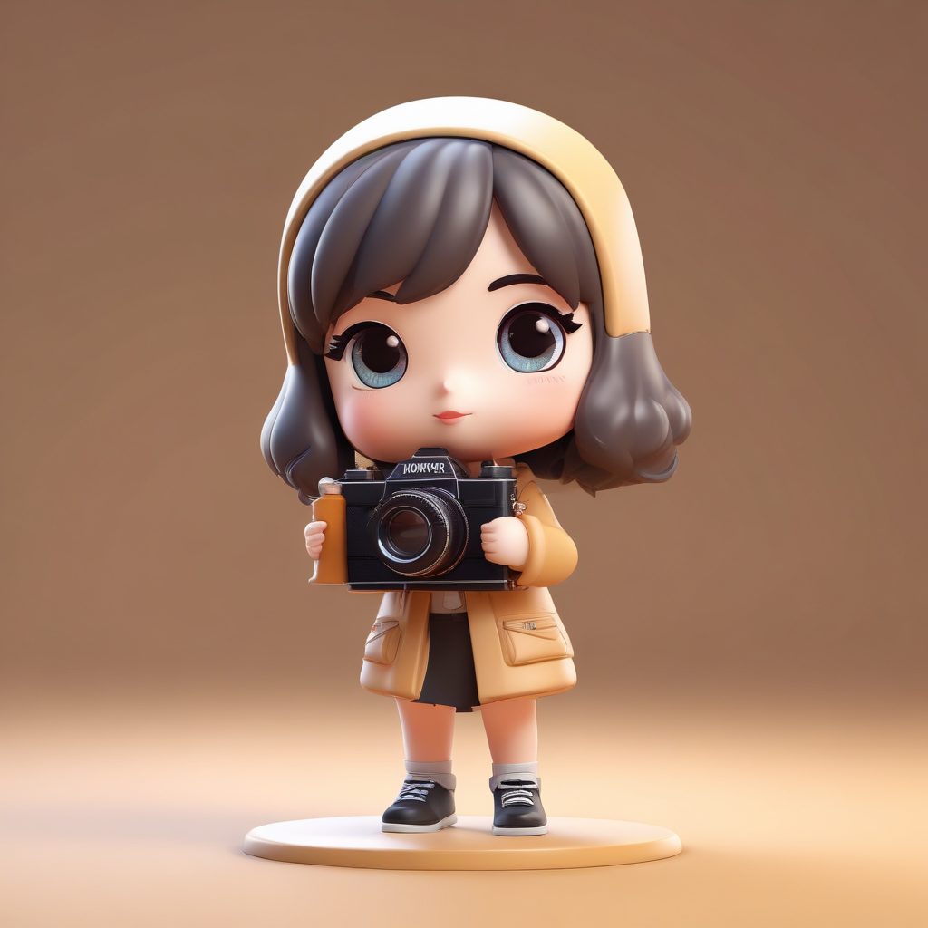 📸甜酷集合！Q版摄影师少女全身像提示词 | 动态捕捉盲盒风