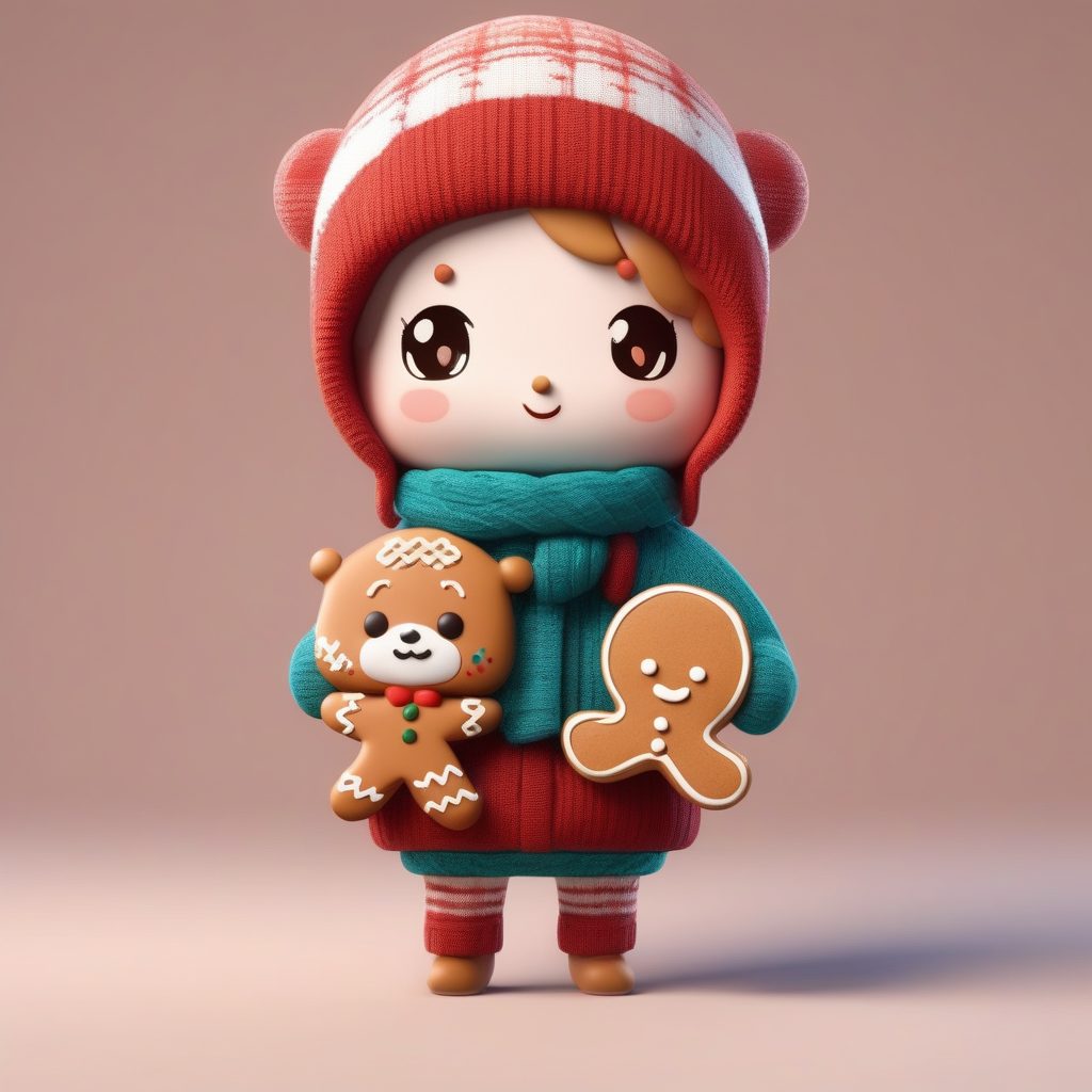 甜美暖冬:圣诞主题Q版羊毛衫穿搭,Pop Mart风格全身像生成指南
