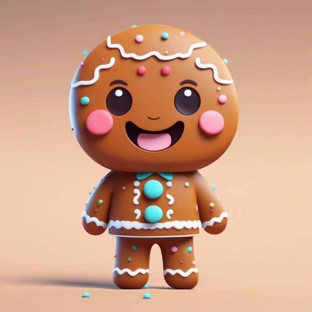 甜美系AI绘画：姜饼人主题Q版角色全身立绘生成指南