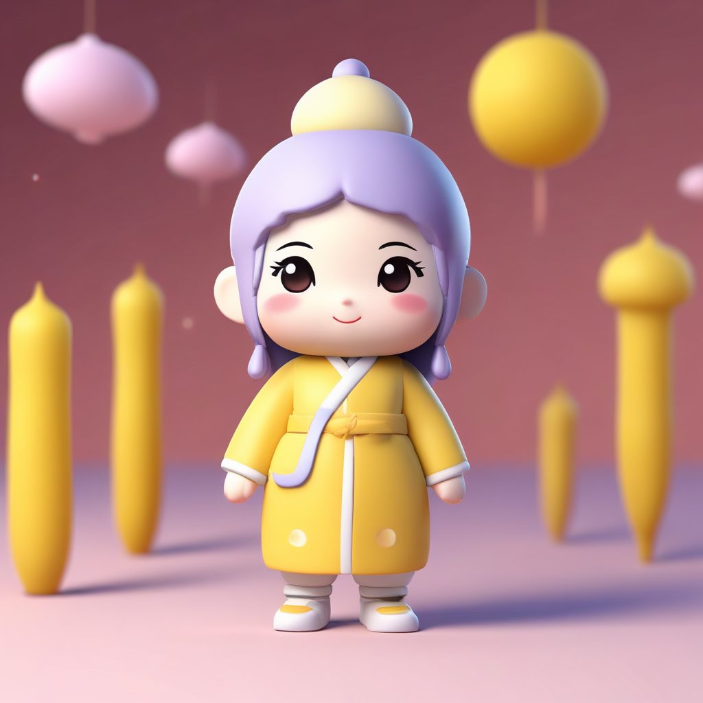 🍡甜品控福利！中式团子麻薯Q版女孩，奶油黏土质感，治愈系壁纸