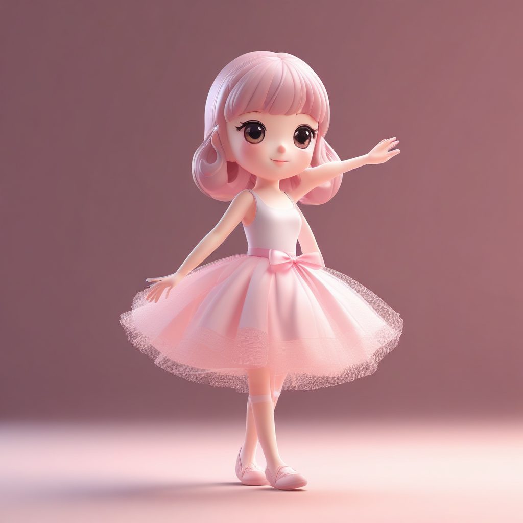🩰甜软天花板！Balletcore风Q版人设图，丝带蝴蝶结3D渲染细节控必收