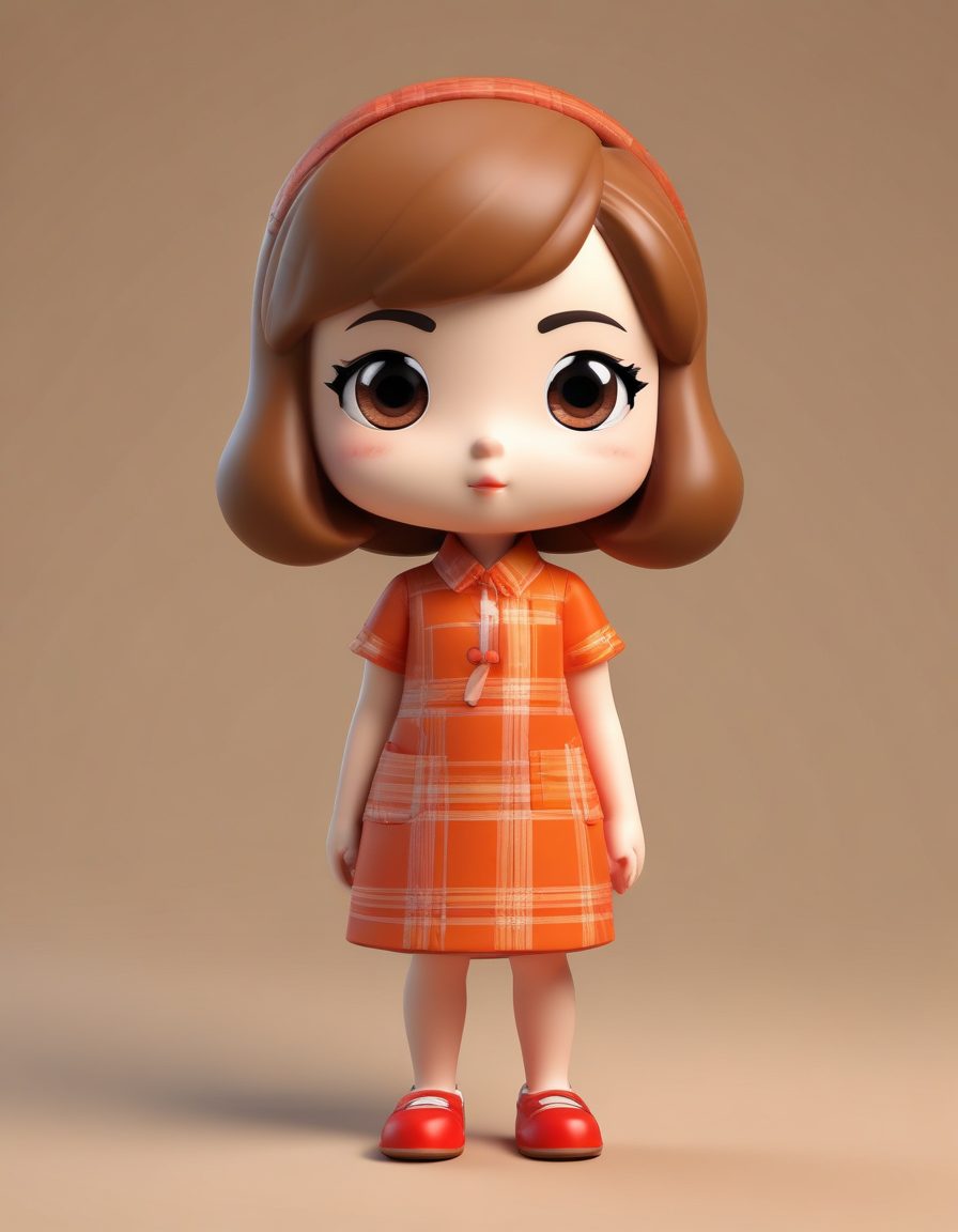 🍓 甜心惊喜！Q版旗袍少女惊喜表情C4D建模，超大头可爱脸