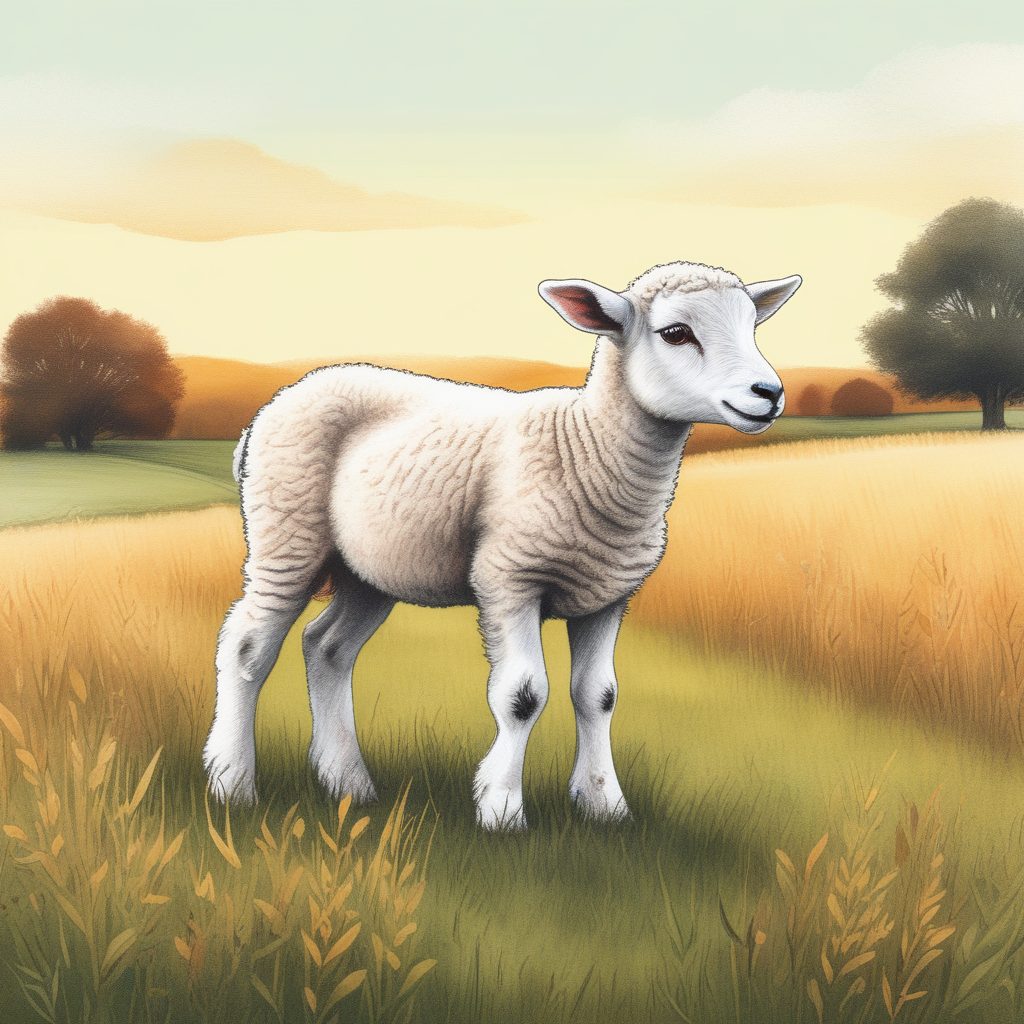 🐑田园风治愈系！农场小羊羔绘本插画，温暖色系，朋友圈背景图