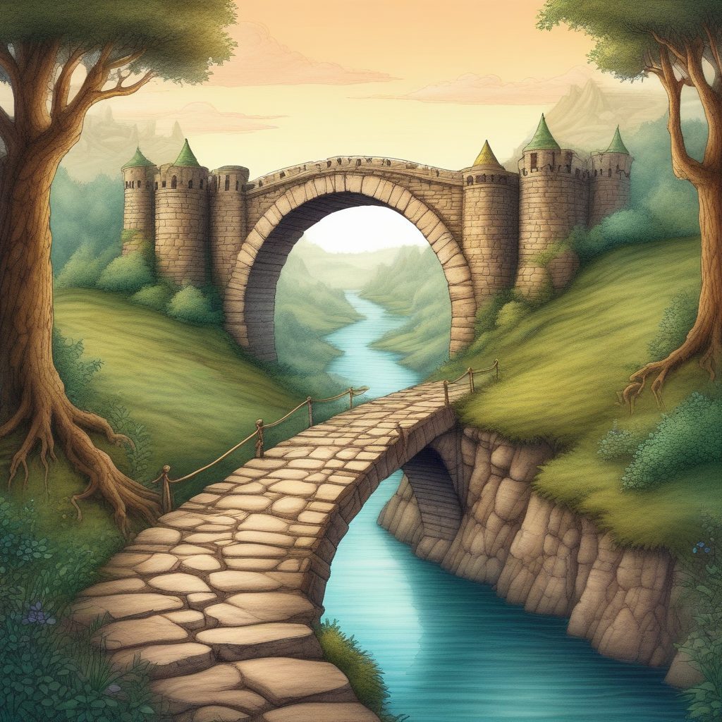 童话桥梁！通往隐藏王国，高细节异想天开手绘插画