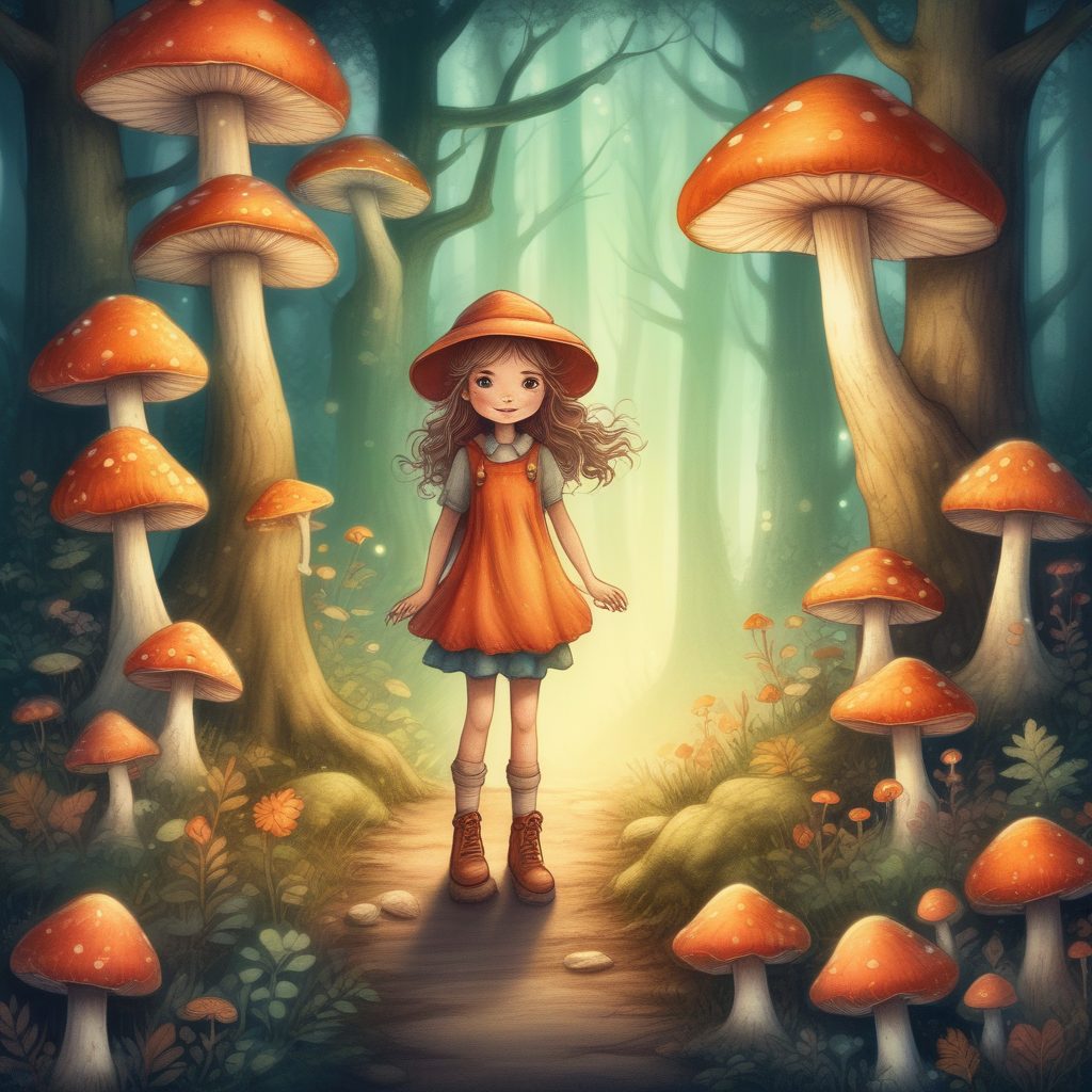 🍄童话森林!森系少女与会发光的蘑菇灯