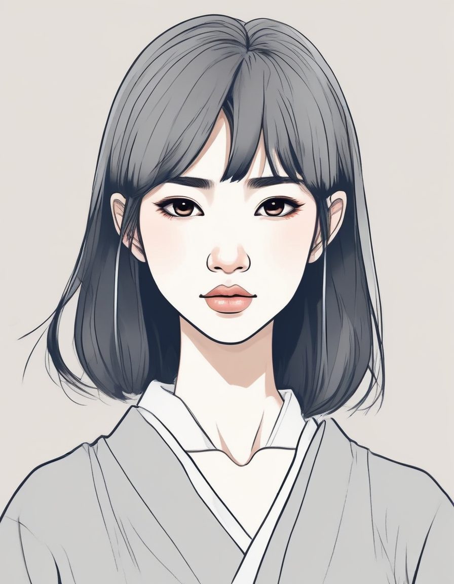 通勤必备：日系极简线稿插画，都市时尚少女，高级感配色！