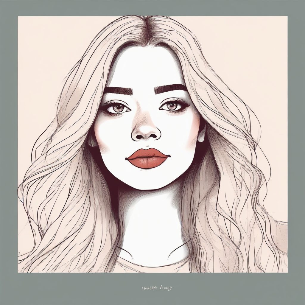 童趣蜡笔风：极简少女红润脸颊头像，自带可爱滤镜的插画秘籍