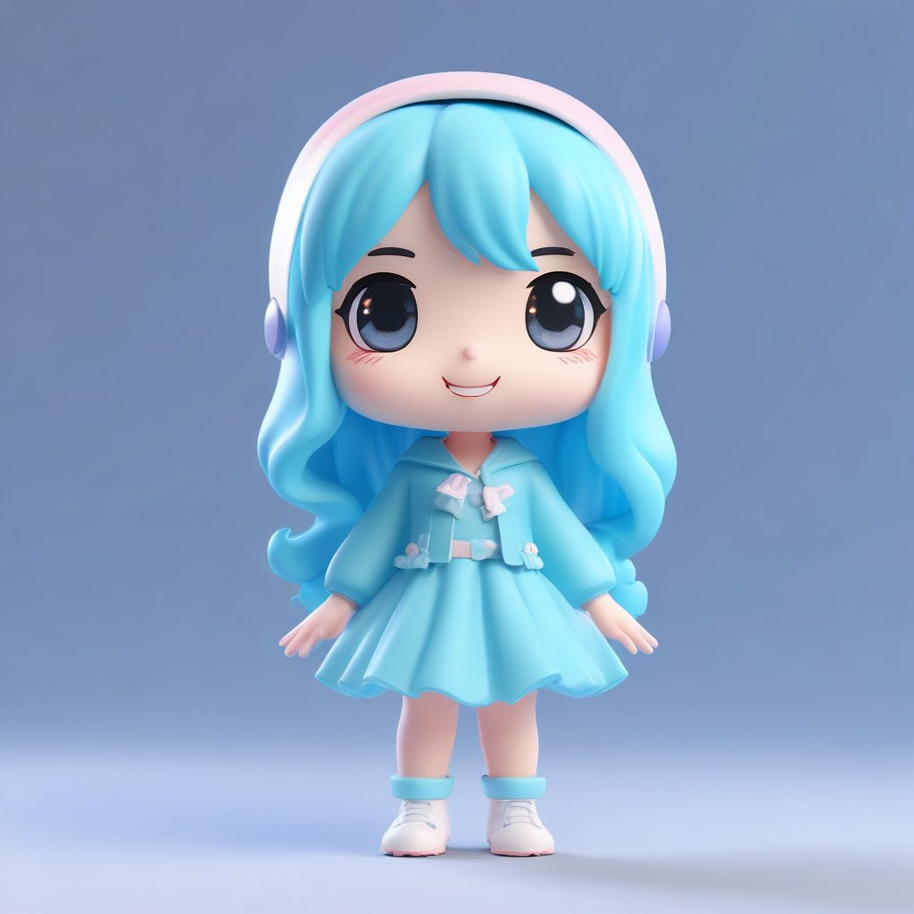 透明果冻Q版手办: '摇晃'动态与闪亮材质的AI渲染教程