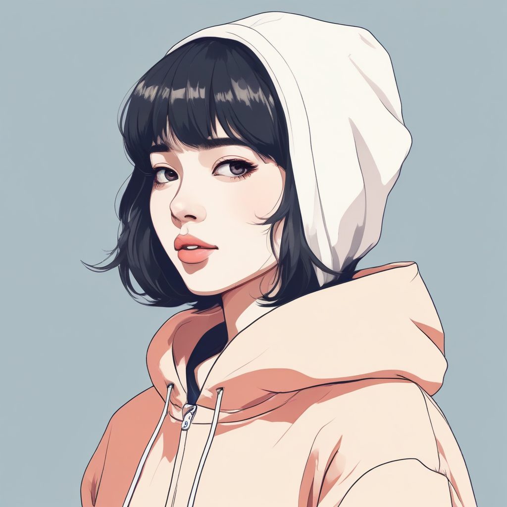 💗头像换它！日系CityPop极简插画少女肖像，低饱和马卡龙配色超治愈！