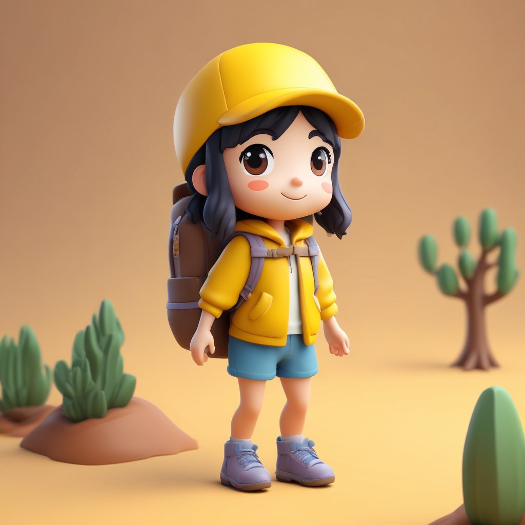 徒步探险家：背大背包指远方的Q版人物 AI 教程