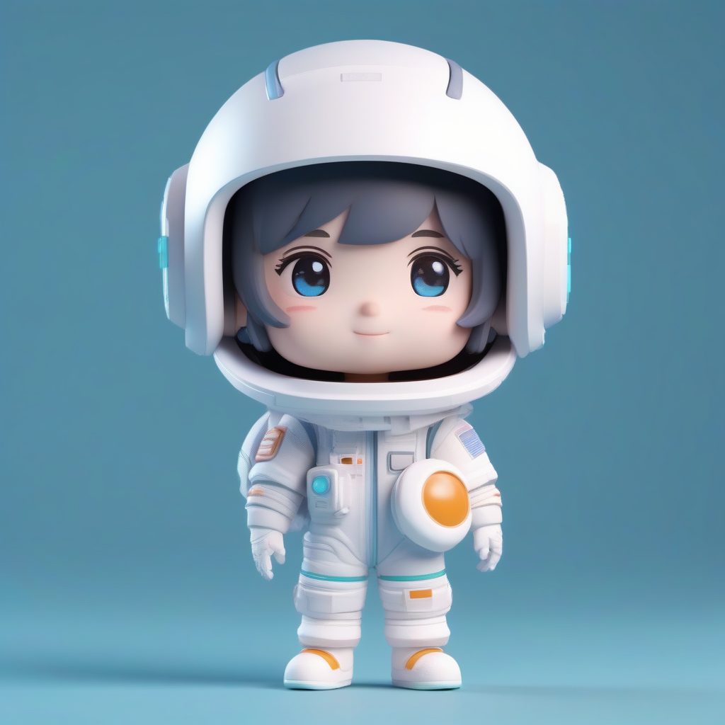 突破次元壁:3D盲盒Q版宇航员女孩C4D渲染提示词大全