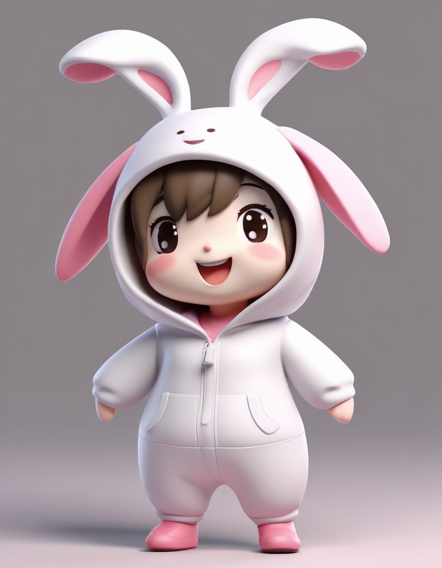 🐰兔兔萌神降临！Pop Mart风Q版全身像，黏土手办头像咒语