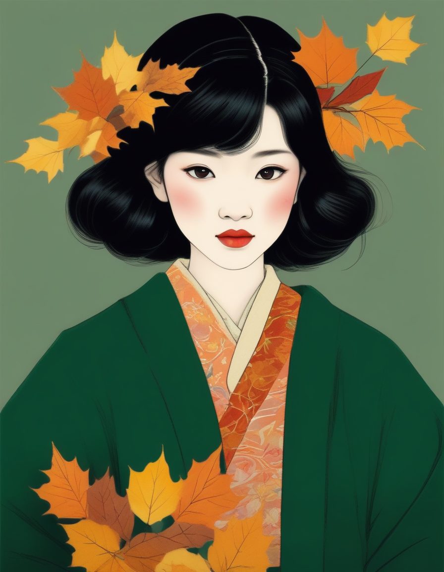 Velvet丝绒元素:AI生成秋冬质感日系少女肖像